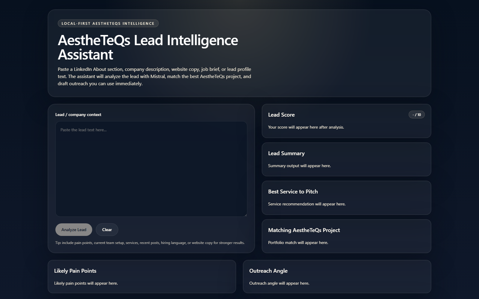 AestheTeQs Lead Intelligence